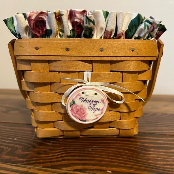 Longaberger 1997 Warm Brown Horizon of Hope Basket Combo - Picture 1 of 4
